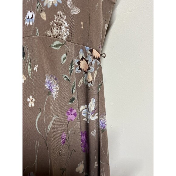 C Est 1946 Slip Dress Blue Floral Sleeveless Womdn's Size XL Wrap Front - Picture 9 of 12